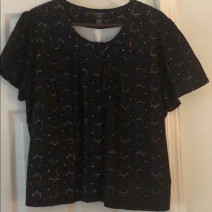 Women Plus 3x cropped short sleeve black jacket